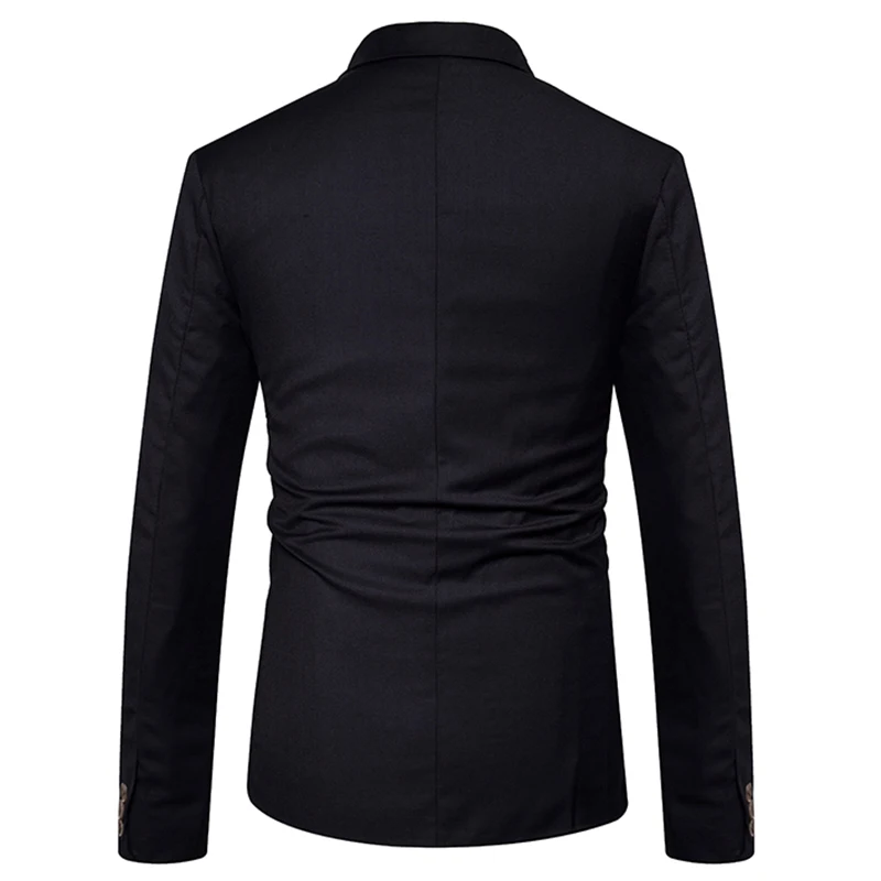 Мужской двубортный костюм облегающий однотонный на осень/зиму 2019|casual suit men|fit