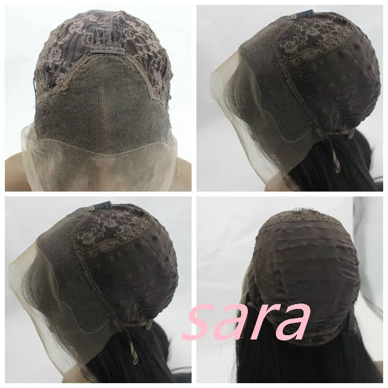 Half Hand 100 Lace Front Wig Silky Straight Synthetic Lace Front