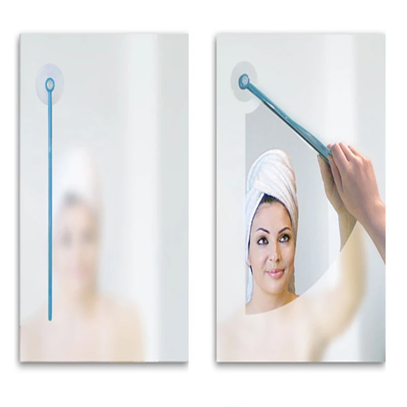 Bathroom Mirror Wiper Glass Mirror Clean Brush Suction Cup Flat Window