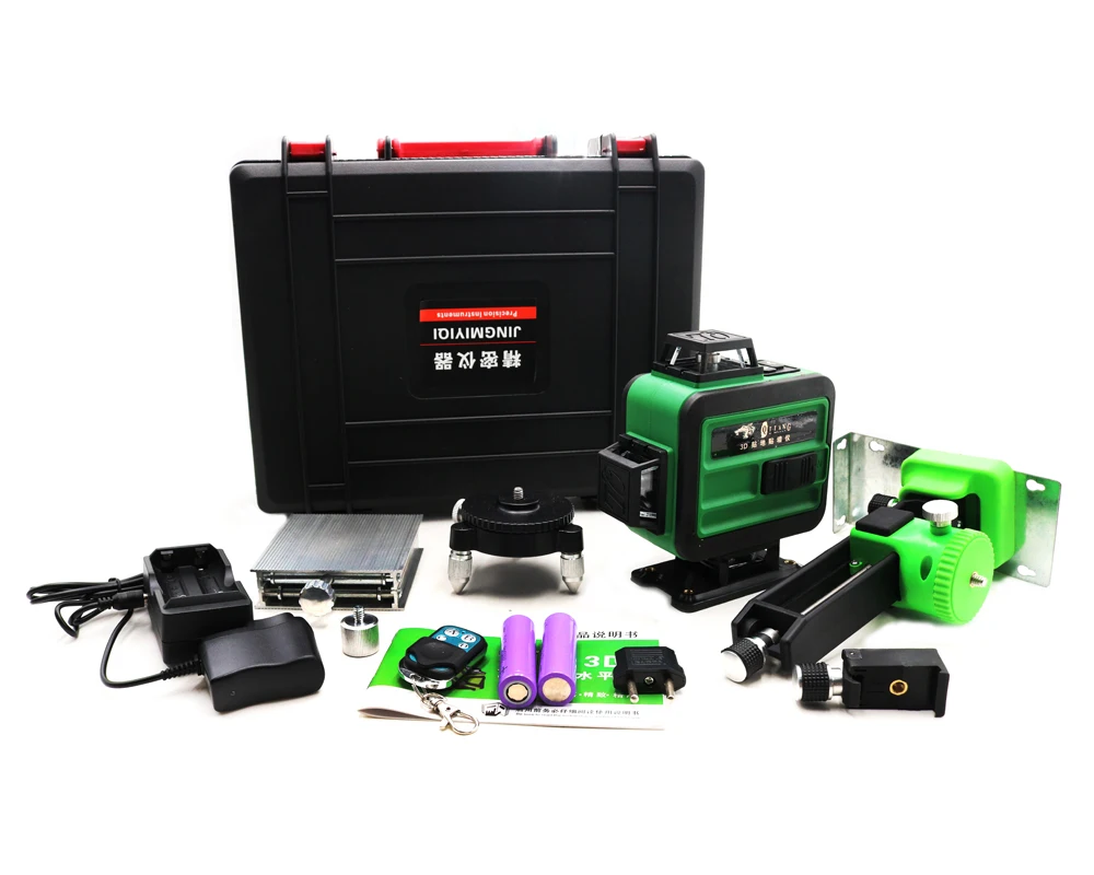 Online 2019 neue 16 linien 4D Selbst Nivellierung 360 Horizontale Und Vertikale Super Leistungsstarke rotary Laser level grüne Strahl nivellierung laser