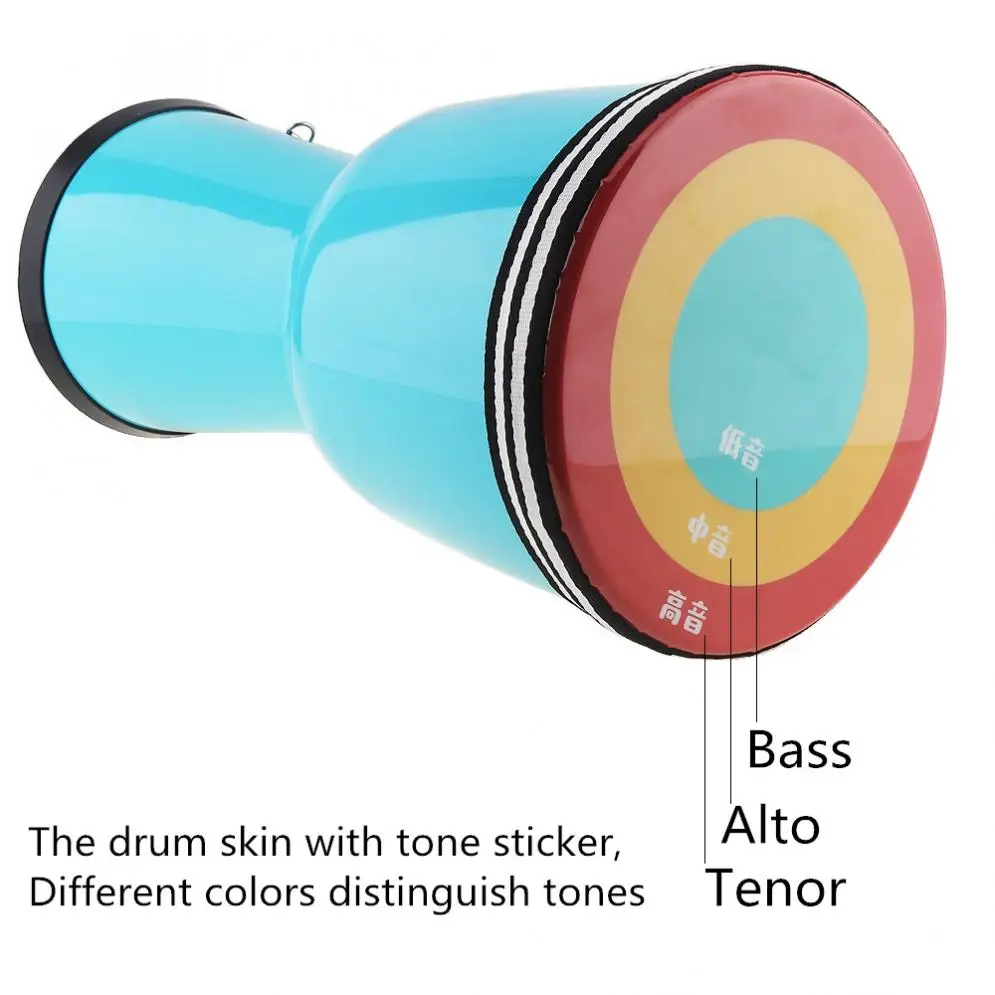 8 дюймов Африканский Djembe барабан Красочные ABS баррель ПВХ кожи легкий детский ручной барабан 3 цвета на выбор