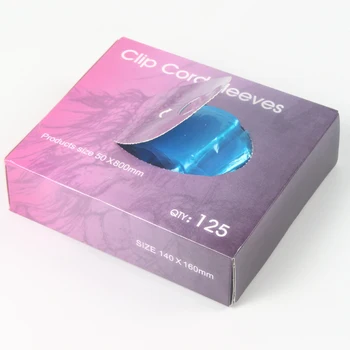 

Disposable Sterile 125pcs Tattoo Clip Cord Sleeves Blue Clip Cord Cover For Permanent Makeup Accessories