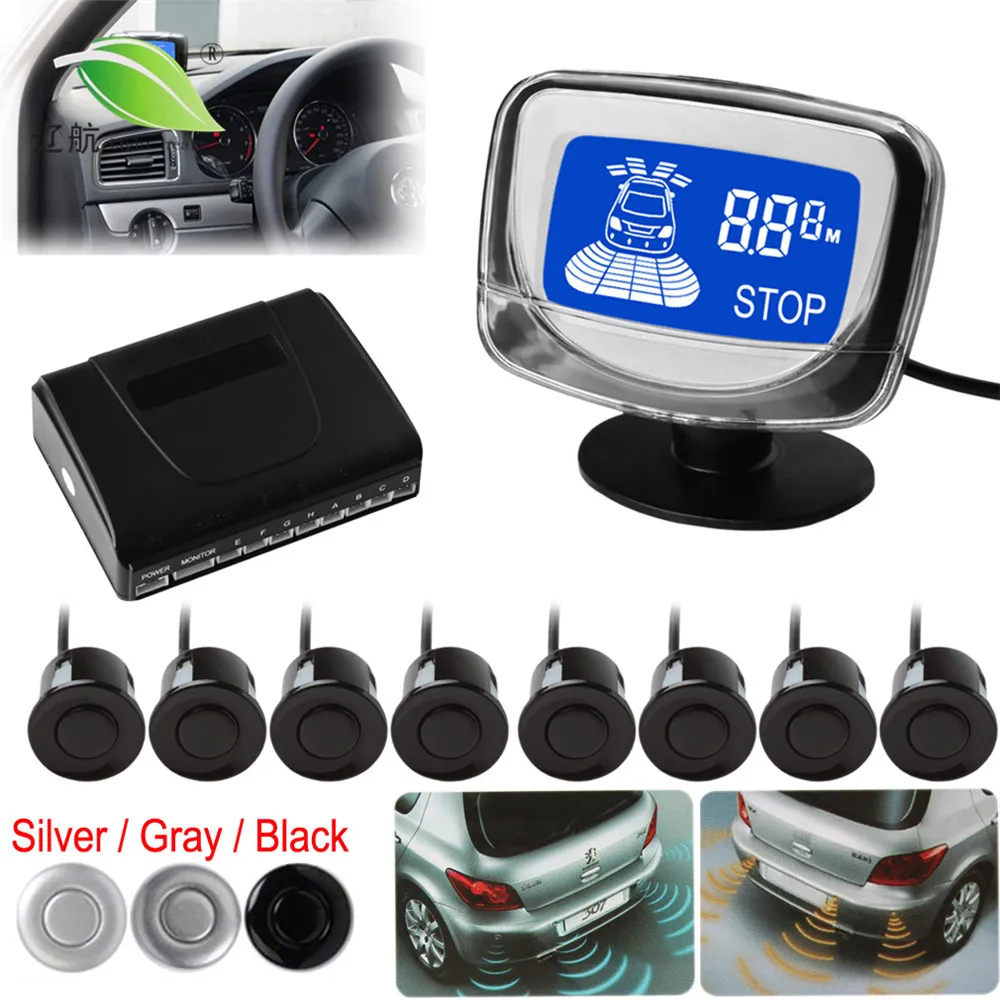 Online Car Auto Parktronic Backlight Display LED Parking Sensor 4 6 8 Reverse Sensors Backup Car Parking Radar Monitor Detector System