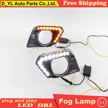 

Car Styling DRL For Nissan X-TRAIL 2014-2016 Daytime running lights With Turning Signal LED fog lights lamp