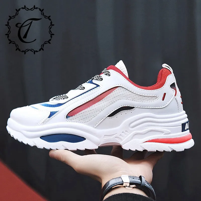 

CatriCa Hot Sale Male Shoes Men High Quality Tennis Fashion Leather Chunky Trainers Sneakers 2019 Designer White Red Black L-G61