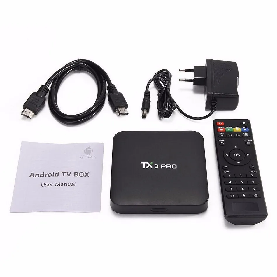 10 шт. Amlogic S905W TX3 Pro ТВ BOX Android 7 1 4 К ядра г DDR3 8G ROM 2.4g WiFi H.265 VP9 UHD HDMI 2 0 Smart Media