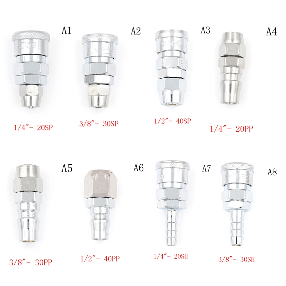 1 шт. 1/" 1/4" 3/" евро фитинги воздушный шланг коннектор компрессора мужской/женский евро быстросъемный фитинг