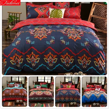 

Spring Winter Europe Floral Print Classic Bed Linen 2/3/4 pcs Bedding Set Duvet Cover Pillowcase Bedsheet King Queen Twin Double