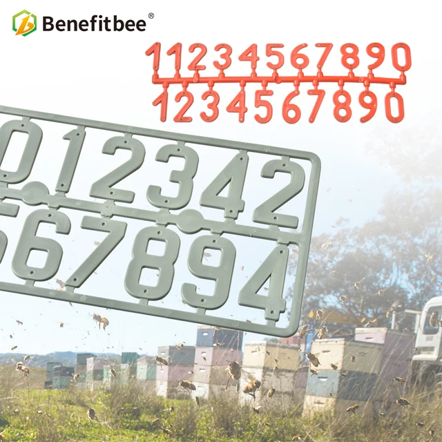 Benefitbee 3 pz/pacco Plastica Alveare Digitale Numero di Apicoltura Box Segno T Benefitbee 3 pz/pacco Plastica Alveare Digitale Numero di Apicoltura Box Segno T
