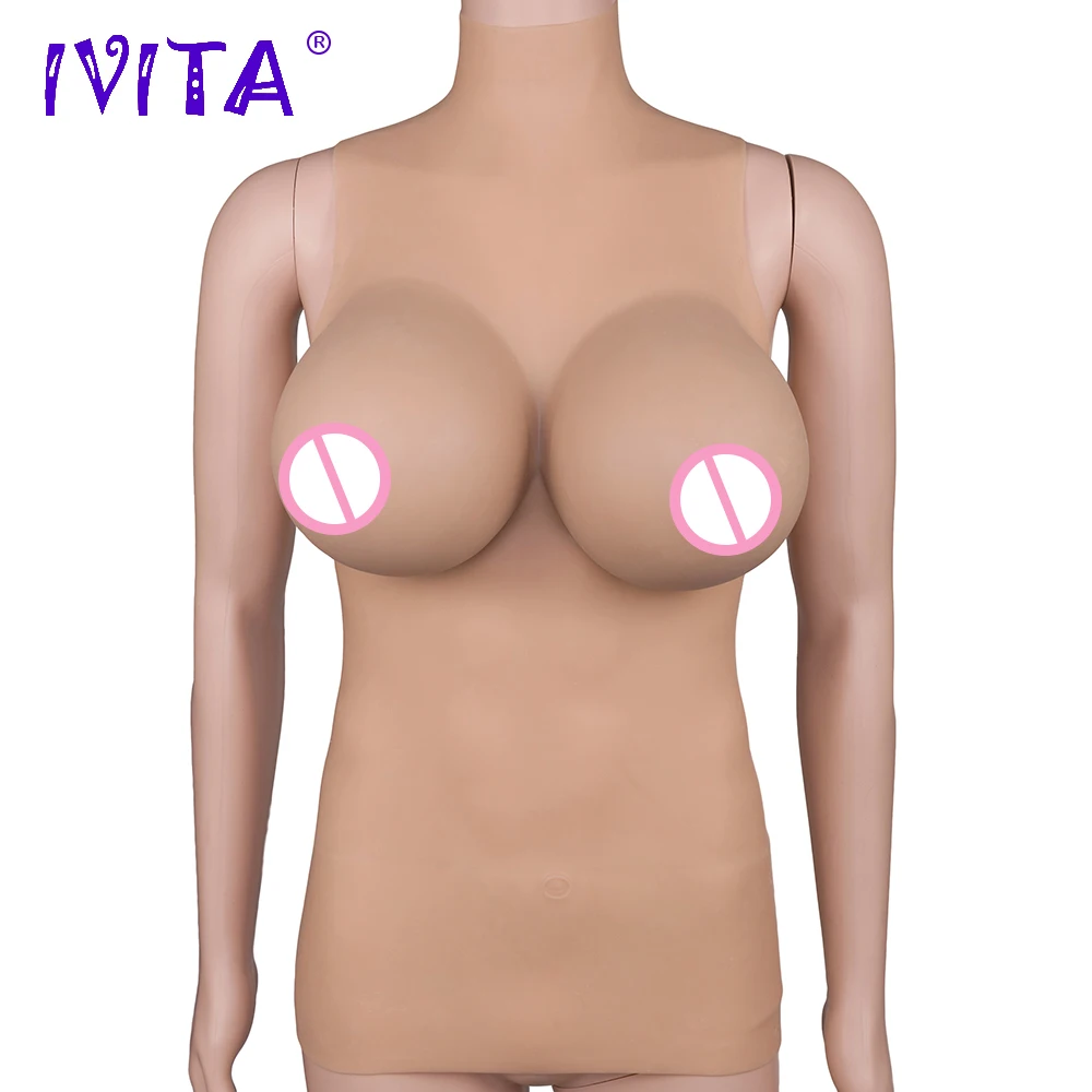 IVITA 5200g Реалистичная силиконовая форма для груди полубоди трансвеститов