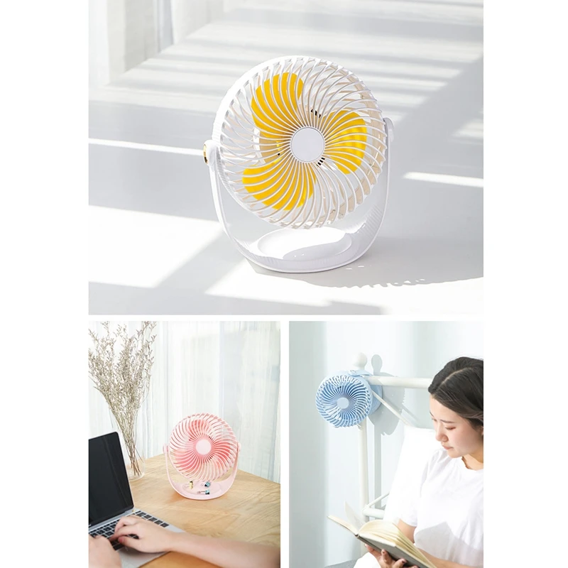 Mini Usb Charging Cold Fan 360 Angle Adjustment Electric Small Fan Portable Silent Desktop Office Fan
