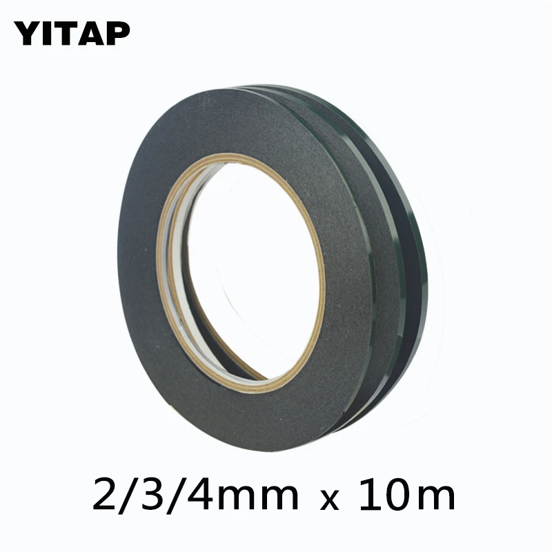 

YITAP 2/3/4 mm Double Sided Adhesive Black Foam Tape For Cell Phone Repair Gasket Screen PCB Dust Proof