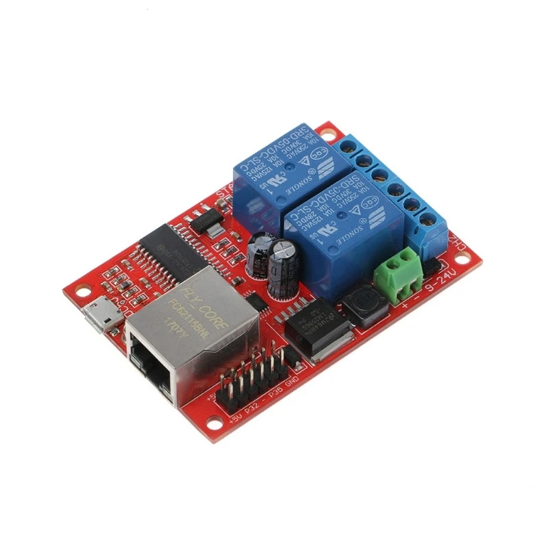 LAN 2 Way Relay Board Delay Switch TCP/UDP Controller Module