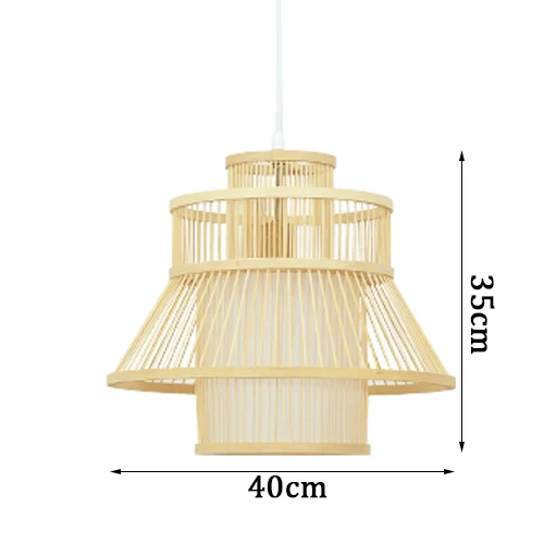 Современный китайский стиль бамбуковые плетеные подвесные светильники японский Ресторан Декор кафе E27 деревянные подвесные лампы освещение - Цвет корпуса: Q