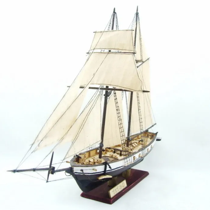 Details about   1:100 Scale Ship Assembly Model Classical Wooden Sailing Boat Decoration DIY Kit 