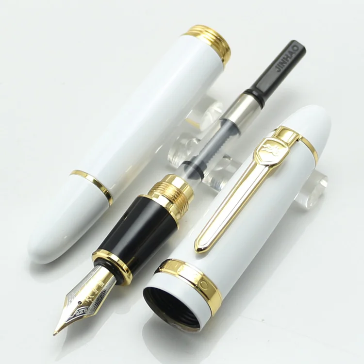 JINHAO 159 넓은 18KGP 0.7mm 펜촉 만년필, 퍼플 블랙 블루 샴페인 골드 그린 레드 화이트 서명 비즈니스 사무실