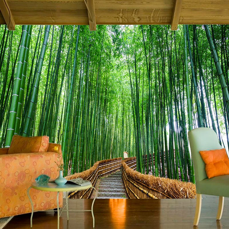 Custom Photo Wallpapers for Walls 3D Bamboo Forest Wall Murals Living