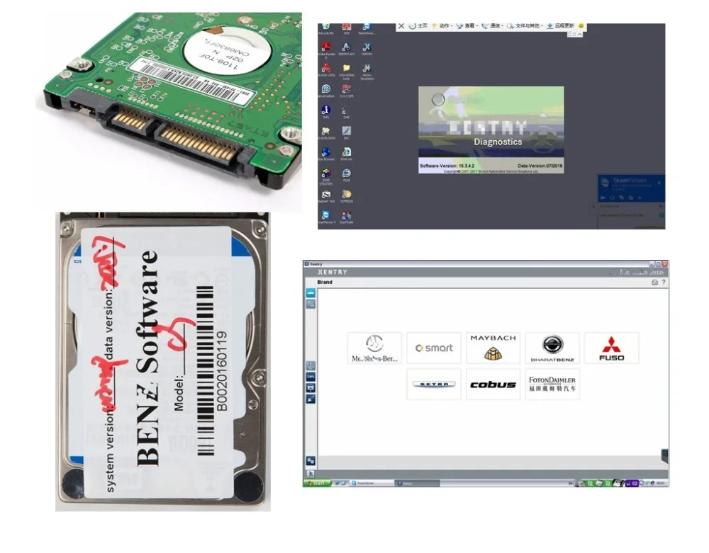 Для сканера C3 MB Star HDD/SSD V2015.07 программное обеспечение с интерфейсом sata жесткий