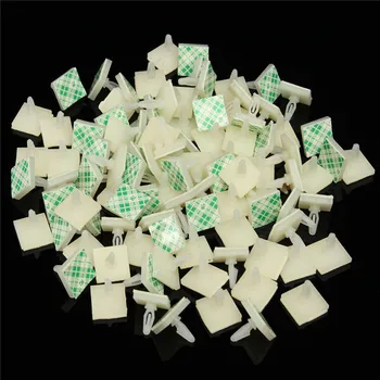 

100PCS/set HC-5 3mm Nylon Plastic Stick On PCB Spacer Standoff Locking Snap-In Posts Fixed Adhesive Clips