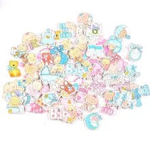 Милые детские расписные деревянные Скрапбукинг Diy ремесло для вечерние украшения фестиваля орнамент ремесла 20 шт MT1871