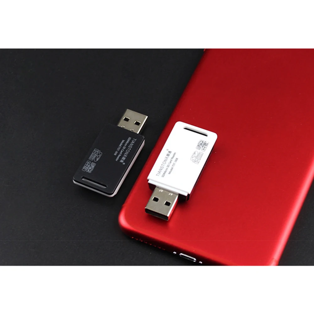 480 Мбит/с Портативный USB 2-в-1 Card Reader TF SD многофункциональный чтения карт скорость чтения карт