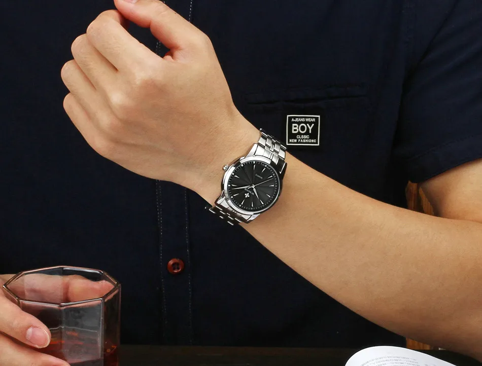 Высокое качество a+ нержавеющая сталь Группа Японии кварц двигаться для мужчин t водостойкие часы Элитный бренд WWOOR человек часы дропшиппинг