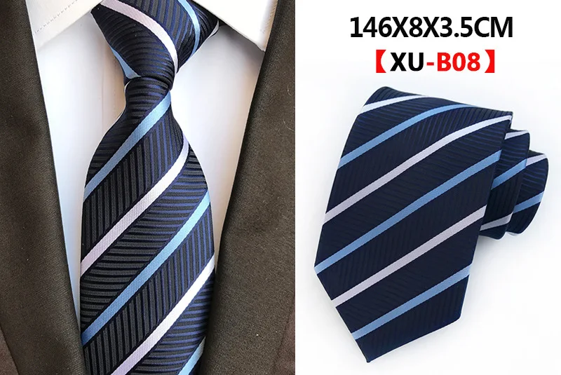 Классический Пейсли шелковый галстук Модные мужские галстуки для свадьба галстук-бабочка роскошный клетчатый полосатый галстук - Цвет: XU-B08