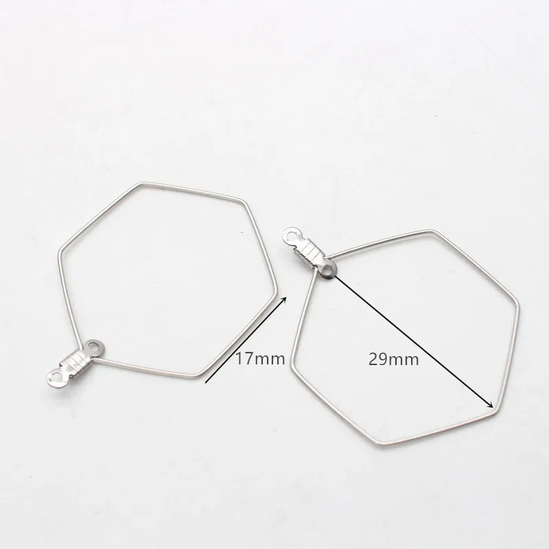 10pcs Stainless Steel Ear Wire Earring Hooks Hoop Connector Diy Earrings Accessories Dangle Charms Jewelry Making