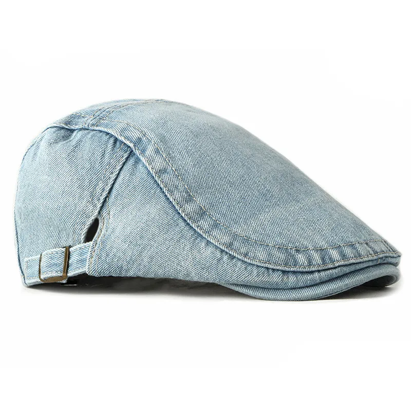 Caps Spring Summer cotton Solid Color Newsboy Men Washed Flat Peaked Women Painter Beret