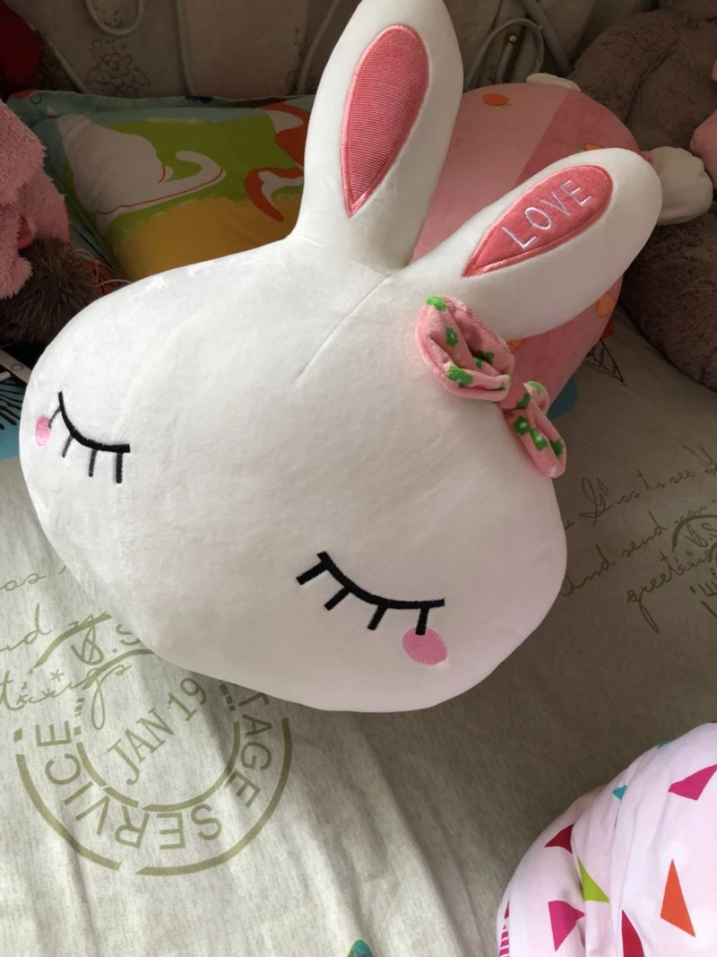 Dorimytrader Pop Cuddly Soft Cartoon Lying Bunny Plush Toy Large Stuffed Anime Rabbit Doll Pillow Gift for Girls Lover Present 130cm DY61999 (16)