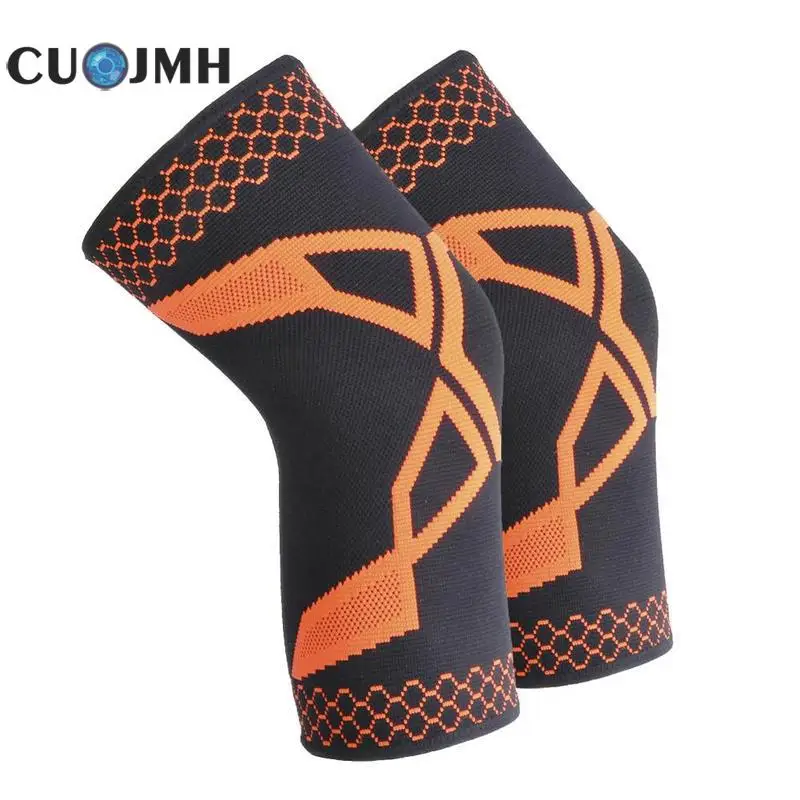 

1 Pcs Black And Orange M Size Outdoor Sports Knee Pads Outdoor Hiking And Cycling Fitness Supplies Summer Thin Knee Pads