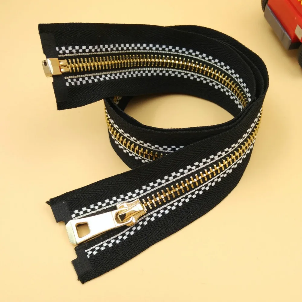 High Quality 5 100 Copper Zippers Brass zip 2pcs 70cm 100cm For