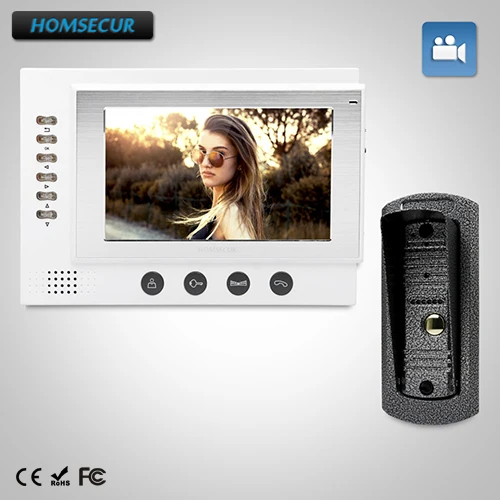 

HOMSECUR 7" Wired Video&Audio Home Intercom+Metal Case Camera for House/Flat