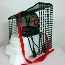 Хан династии черный император официальный тиары Цзя МИАН с занавес из бус для сценического шоу или фотосъемки использования