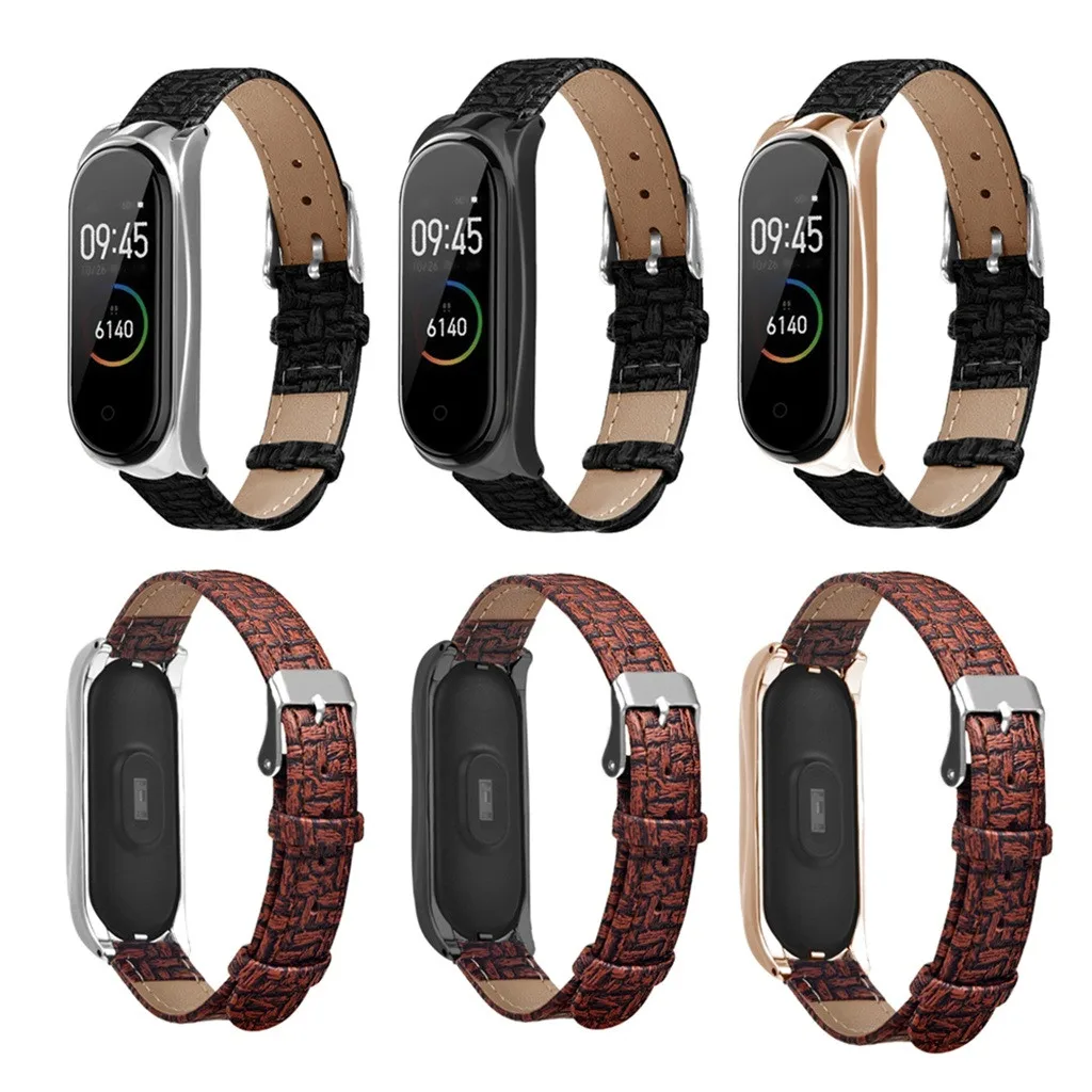 Новинка 2019 сменный ремешок для смарт-часов Xiaomi Mi Band 4 деловой легкий кожаный |