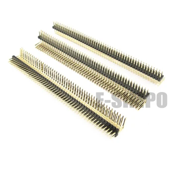 

100pcs 1.27mm RA Pin Header,2X40P 2X50P 0.05" PCB Male Pin,1.27 Right Angle Pin Header,Breakaway Strip,Straight,Double Row