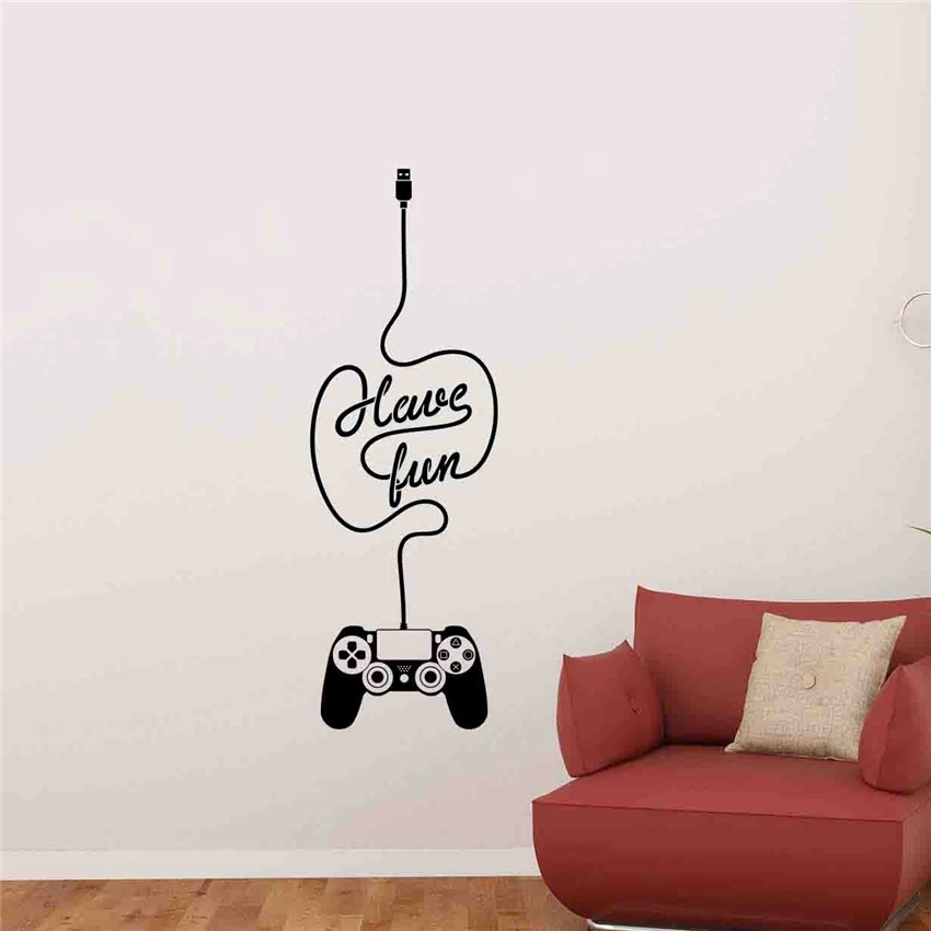 Wall Decal Controller Gamer Ideas Vinyl Sticker Living Room Decorations Home Bedroom Nursery Home Decor Wall Sticker D362