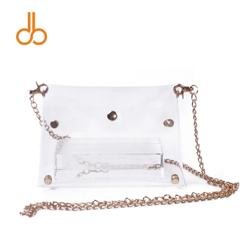 Wholesale Clear PVC Clutch Transparent Envelope Phone Case Bridal Gift Crossbody Bag DOM106395 ...