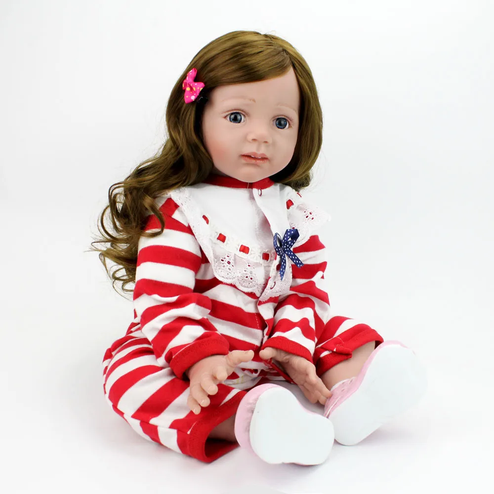 NPKDOLL 60 см 2" doll reborn Кукла куклы реборн Реалистичные Reborn Reborn Детские Для Девочек Кукла Тела Длинные Волосы Малышей Дети Toys RU Фондовой