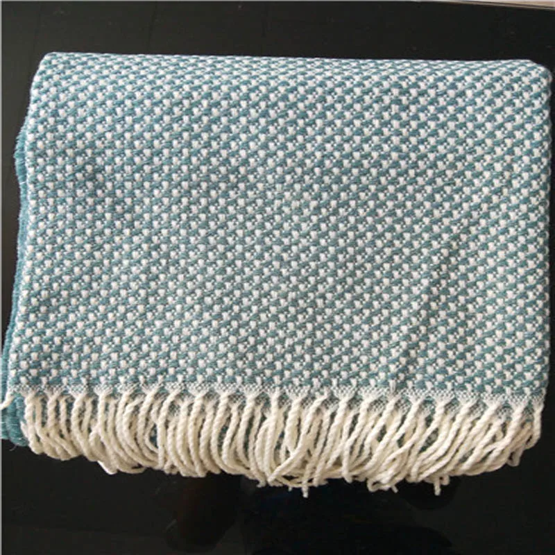 Простой декоративный плед для дивана с кисточкой повседневный кондиционер