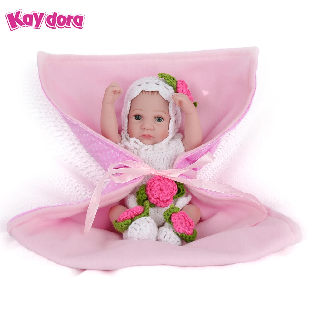 

KAYDORA 10 inch 25cm Full Vinyl Silicone Reborn Baby Dolls Handmade Lifelike Dolls Small Realistic Kids Reborn Babies Bathe Toys