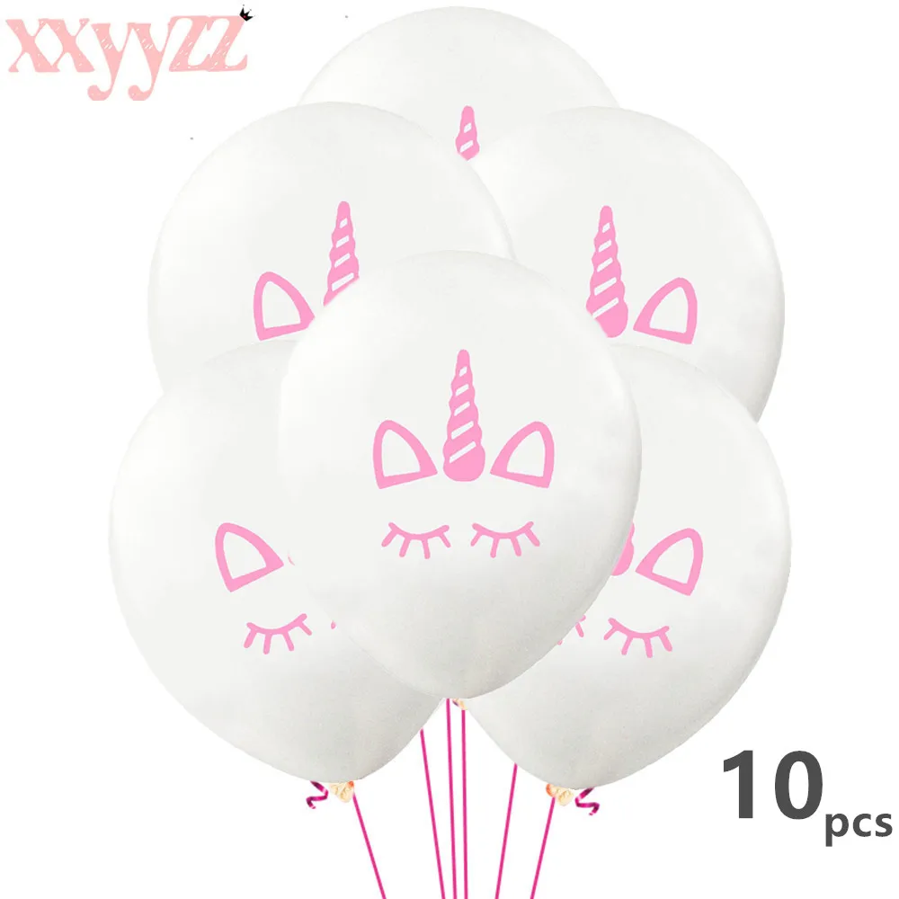 

XXYYZZ 10pcs 10inch Unicorn Latex Balloon Birthday Party Baby Shower Pool Party Decor Kids Children Unicorn Party Supplies Toys