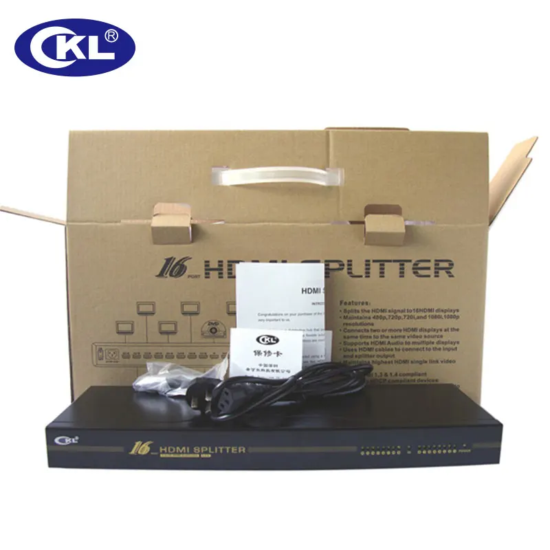 CKL 1x16 HDMI сплиттер стойка металлический корпус поддерживает 1 4 V Высокое