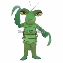 Талисман зеленый Mantis костюм талисмана нарядное платье Пользовательские праздничный карнавальный костюм тема Карнавальный Костюм-маскот