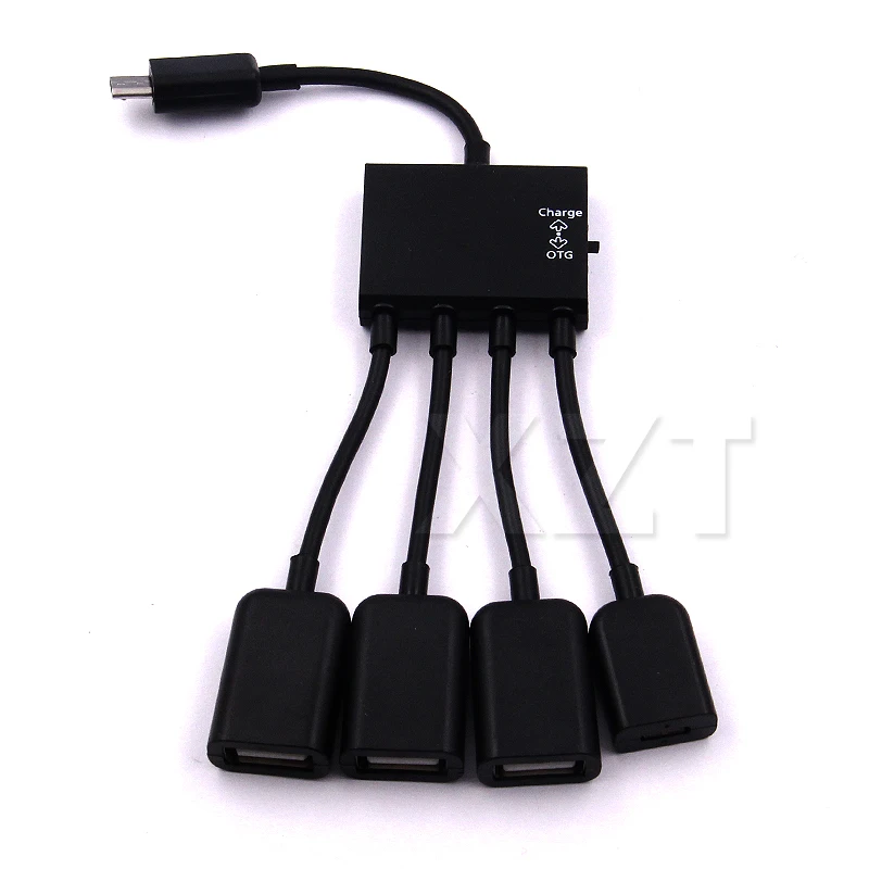 1 шт. 4 порта Micro USB Power OTG Hub Кабельный разъем Spliter для смартфона компьютера планшета
