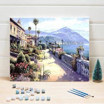 

Pictures Painting By Numbers Country Landscape DIY Acrylic Paint Color Art On Canvas For Living Room Wall Decor Adults Draw Kits