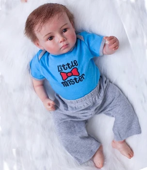 

22inch Silicone Lifelike Bonecas Baby lifelike real touch simulation infant dolls bebe cute doll babies play house toy