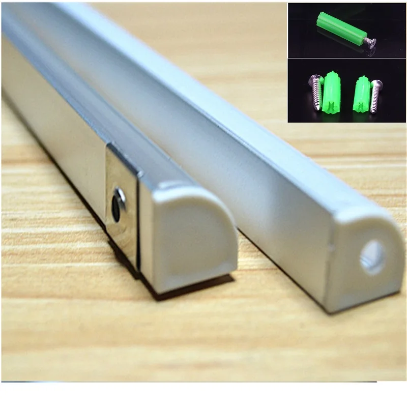Ceny 20 80 m, 10 40 sztuk 2 metrów profil aluminiowy, 45 stopni rogu profil aluminiowy led do 10mm PCB pokładzie, pół okrągły led bar światła