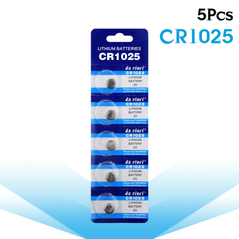 

5pcs 3v Volt Lithium CR1025 Battery Button Cion Cell Battery Replacement High Energy Density For LED Lights Toys Watches
