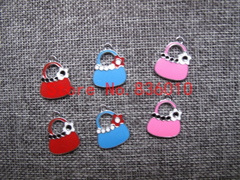 Wholesale New 50pcs Classic Cute Bag DIY Metal Charm Pendants Jewelry Making Accessories Gift J
